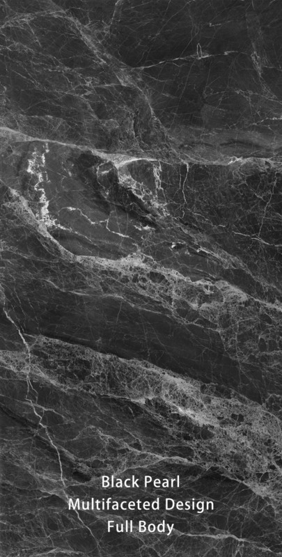 3D-каменная имитация современная черная блестящая фарфоровая плитка 600x1200 мм для комнаты наружные полы